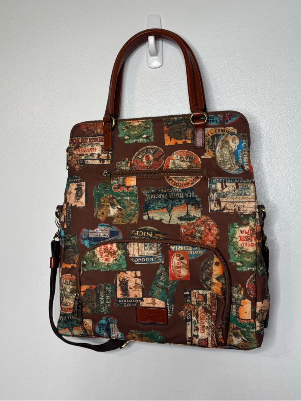 NWT - Patricia Nash Coated Canvas Trapani Convertible Backpack